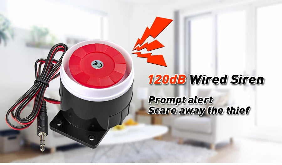 KERUI Mini Wired Siren Horn For Wireless Home Alarm Security System 120 dB Loud Siren