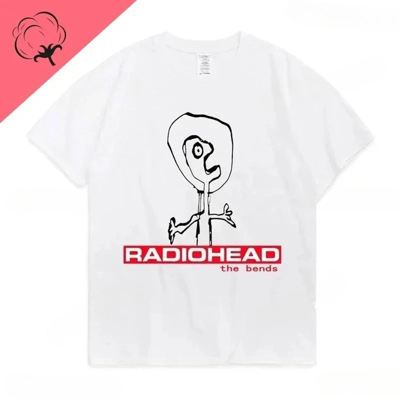 Radiohead T Shirt Men Vintage Classic Tees North America Tour Rock Boy women's t-shirt Camisetas Hombre Hip Hop Street casual Top