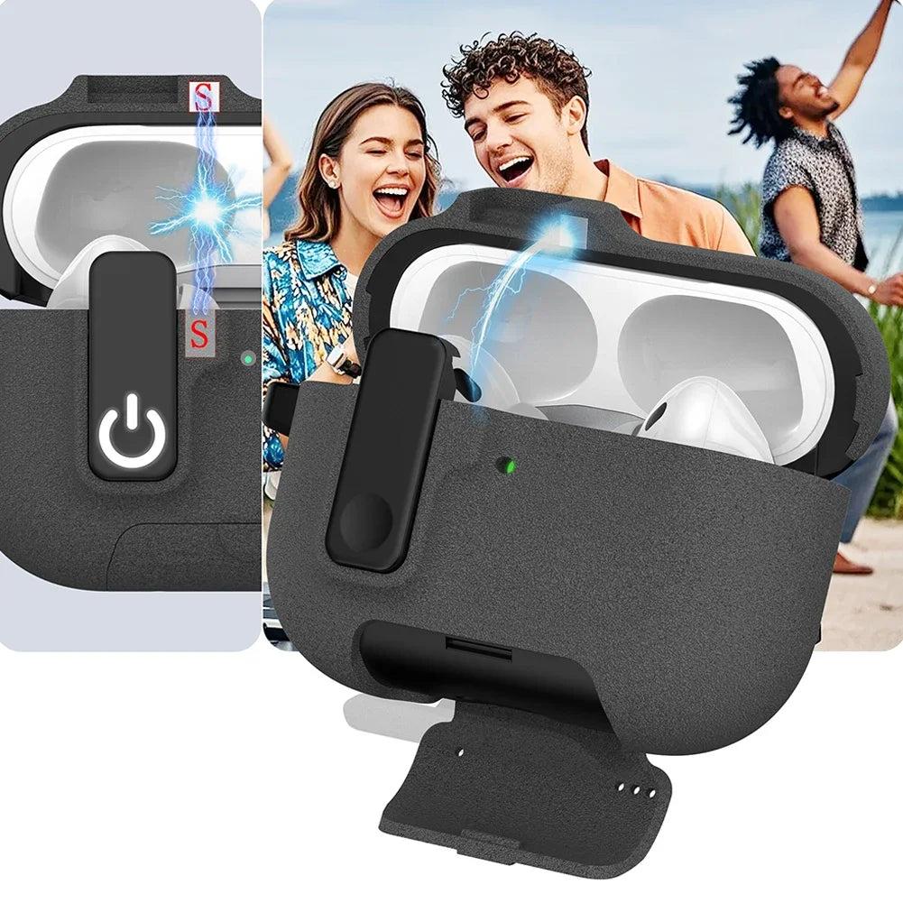 For Airpods Pro 3 Case with Automatic Lock & Cleaning Kit Phone Stand Design Protective Case Cover for Airpods Pro 3