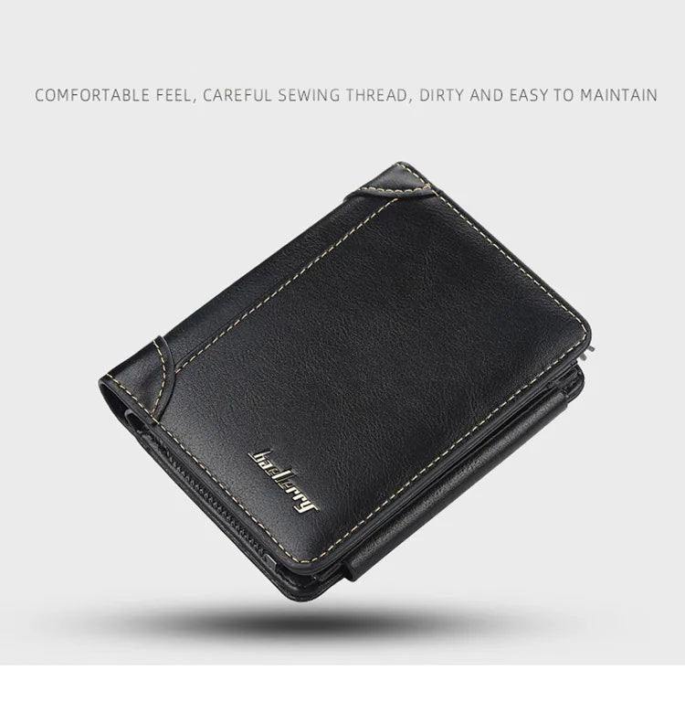 Baellerry PU Leather Men Wallets High Quality Zipper Short Desigh Card Holder Male Purse Vintage Coin Holder Men Wallets