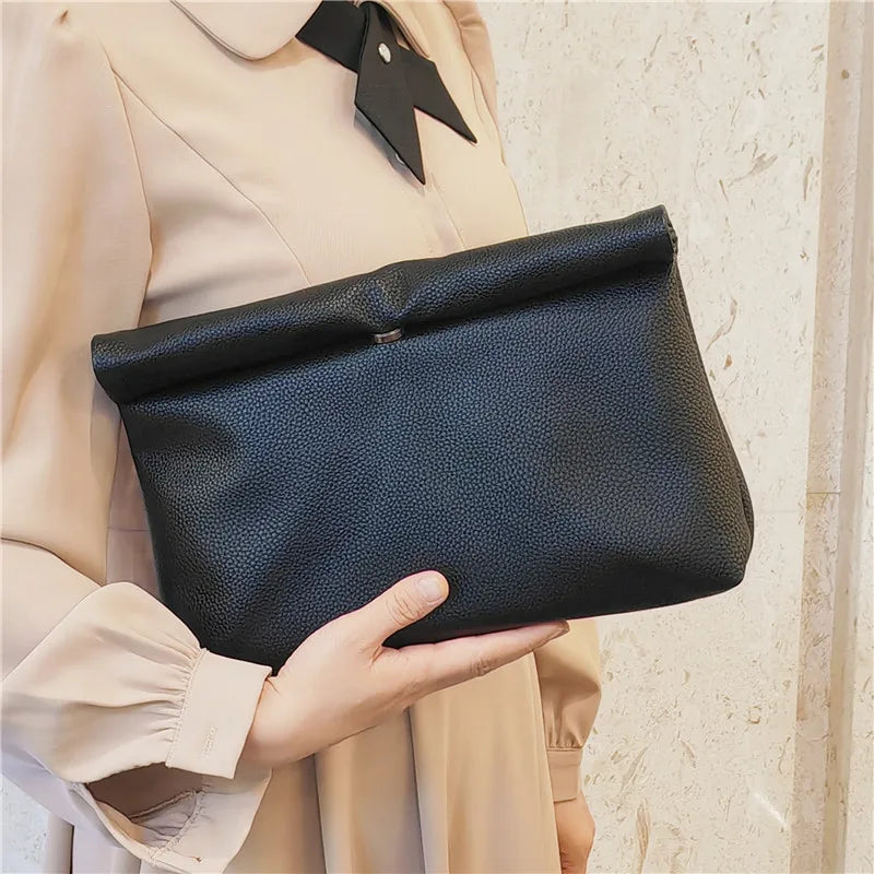 Casual Women Clutches Soft PU Leather Lady Evening Bags Trend Party Girl Envelope Bag Phone Laptop Bags Handbag Bolso