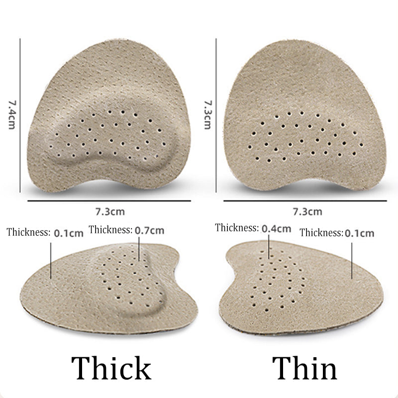 Leather Forefoot Pads for Women's Sandals, High Heels, Non-slip Shoe Insoles, Inserts, Adhesive Anti-Slip Stickers