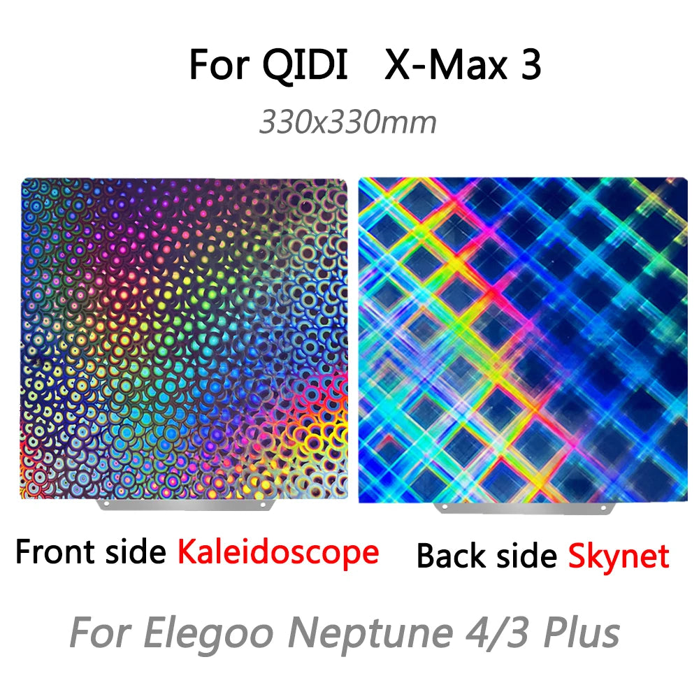 PEI Sheet PEO PET H1H PES for QIDI Plus 4, X Max 3, Q1 Pro Build Plate 330x330 310x310 250x250 Bed Accessories Silicone Socks