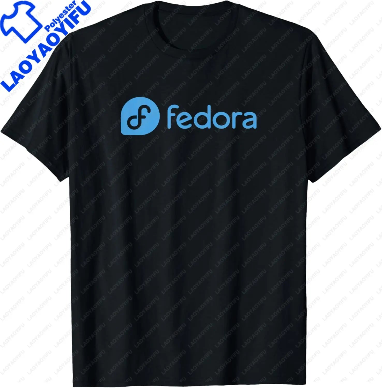 Linux Fedora T-Shirt White Tagline & Logo Open Source OS Tee T-Shirt Unisex Summer Streetwear Tops Men's Clothing Ropa Hombre