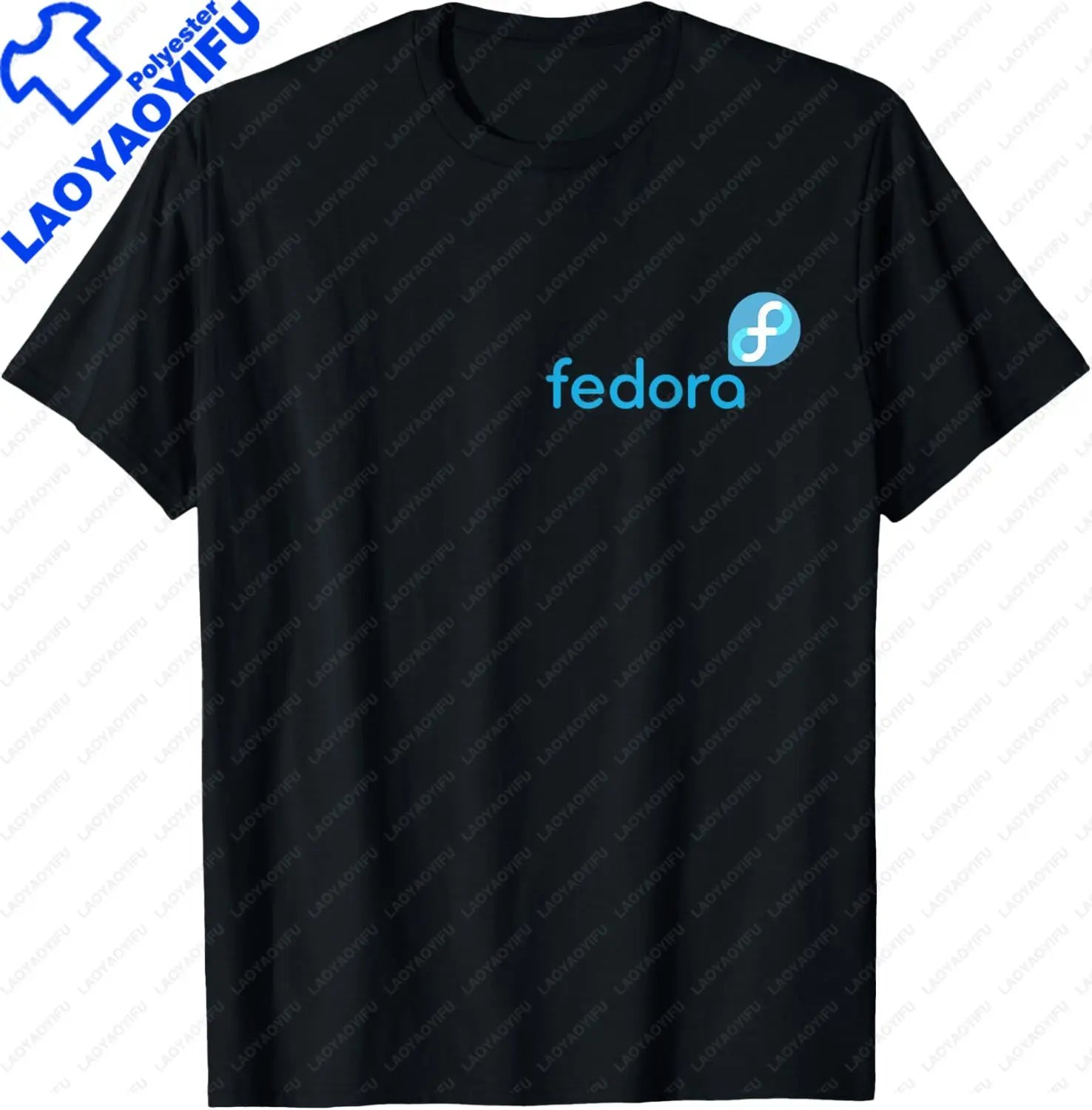 Linux Fedora T-Shirt White Tagline & Logo Open Source OS Tee T-Shirt Unisex Summer Streetwear Tops Men's Clothing Ropa Hombre