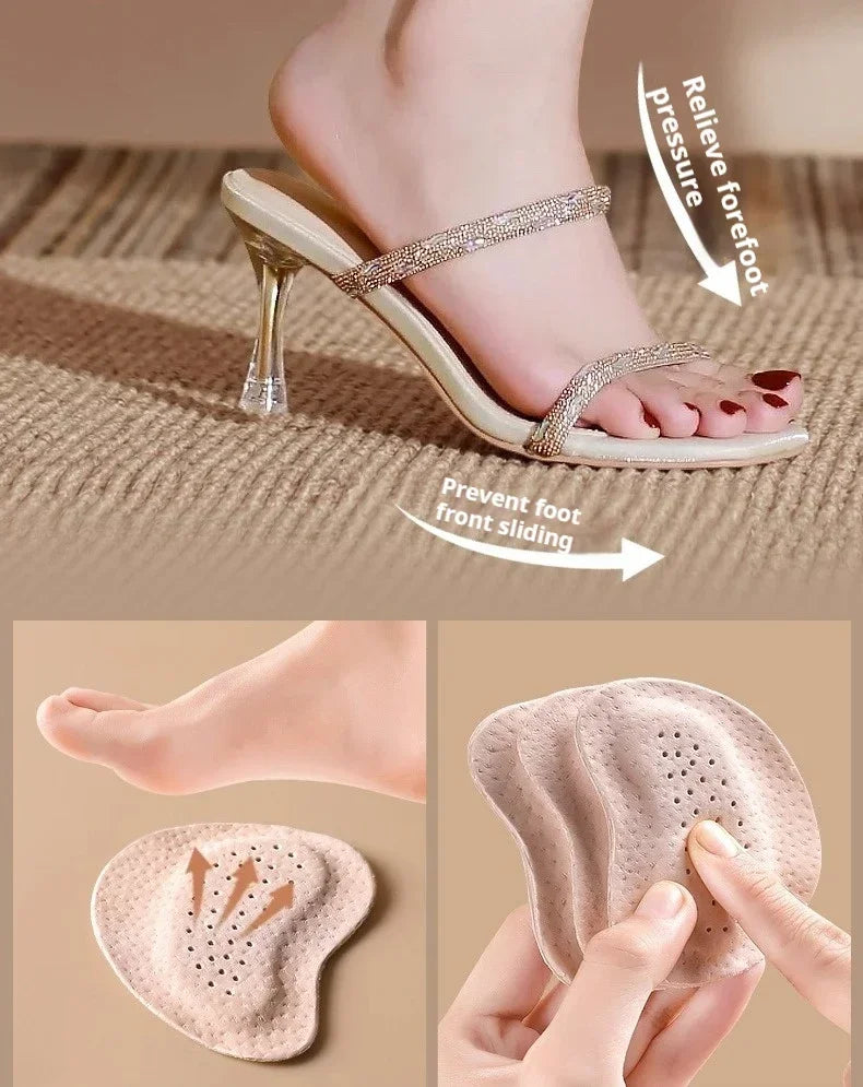 High Heels Anti-slip Stickers Summer Sandals Leather Forefoot Pads for Self-adhesive Invisible Non-slip Pad 1Pair/2Pair/3Pair