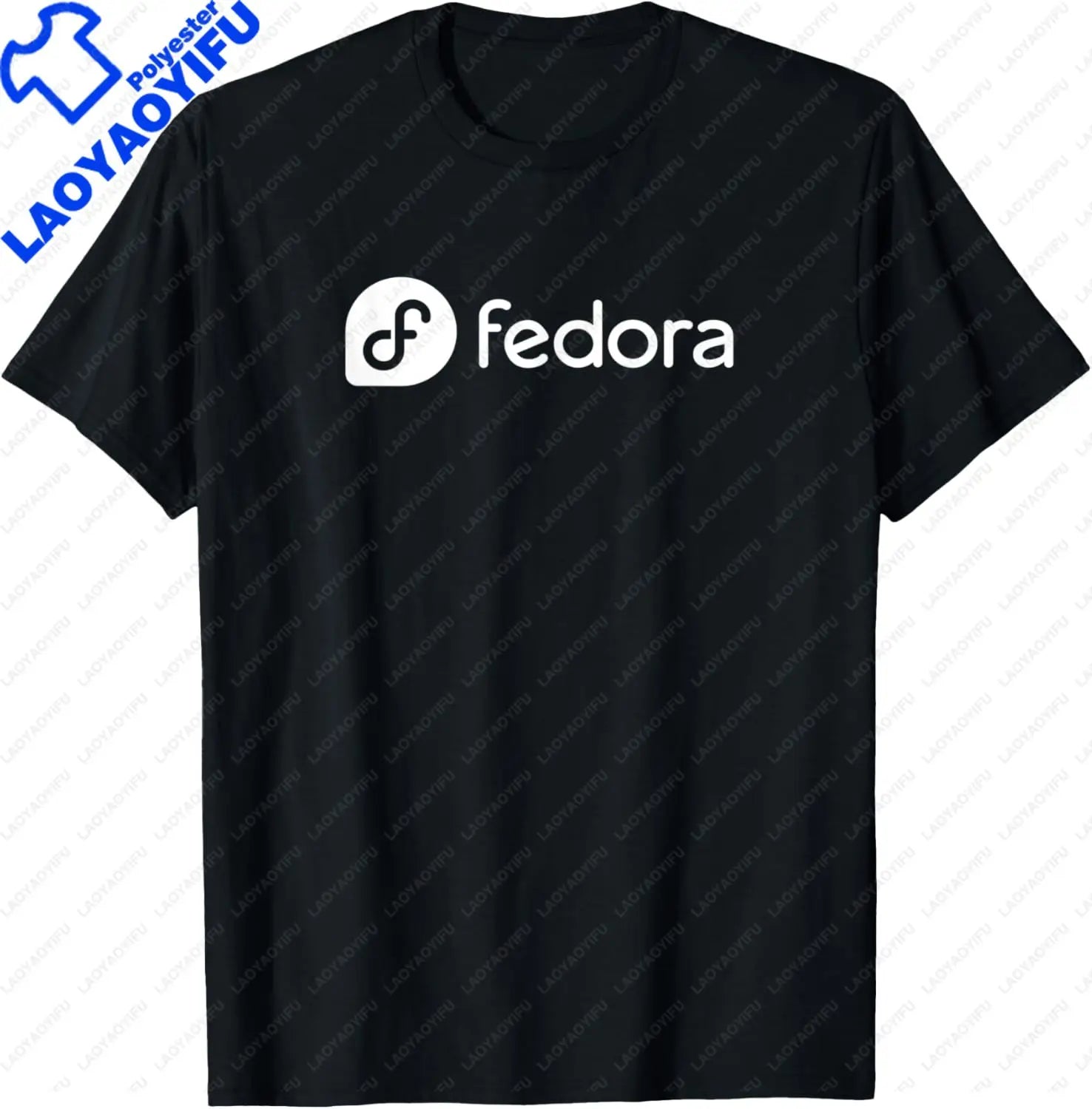 Linux Fedora T-Shirt White Tagline & Logo Open Source OS Tee T-Shirt Unisex Summer Streetwear Tops Men's Clothing Ropa Hombre