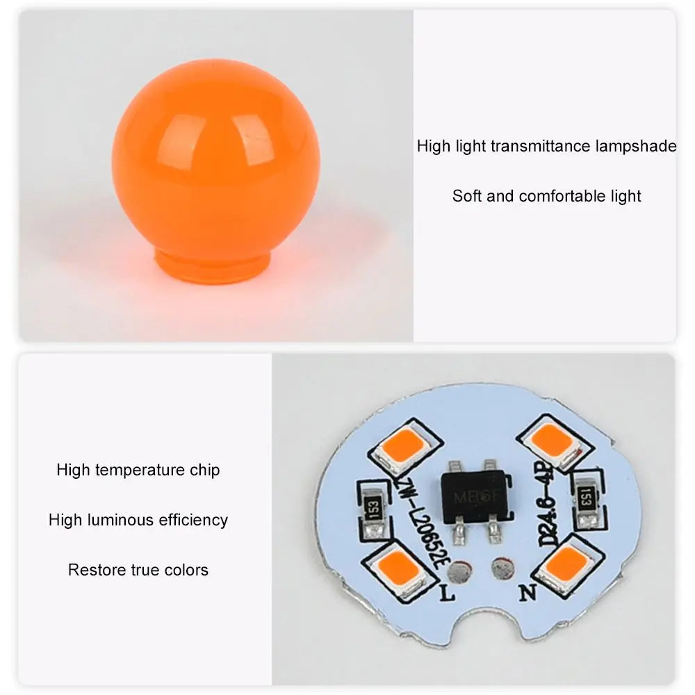 3W Led Bulb Lamp E27 B22 Colorful Led Light Lamparas Flashlight G45 Globe Bulbs Home Decor