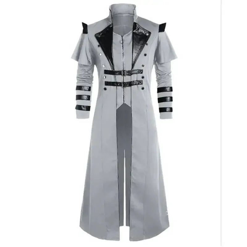Medieval Court Banquet Long Zipper Split Stage Performance Props Clothes Men's Coat Style Fashionable and Elegant Design