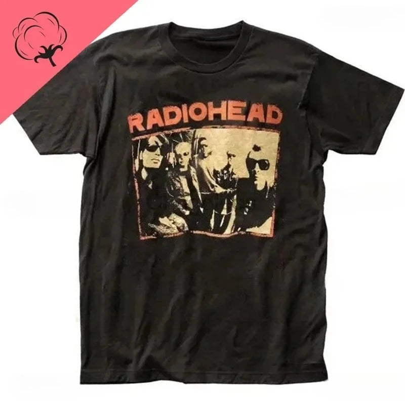 Radiohead T Shirt Men Vintage Classic Tees North America Tour Rock Boy women's t-shirt Camisetas Hombre Hip Hop Street casual Top