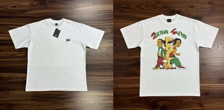 New Arrival Patta T-shirt American Street Style with Palm Tree Star Print Men's Short Sleeve Tops