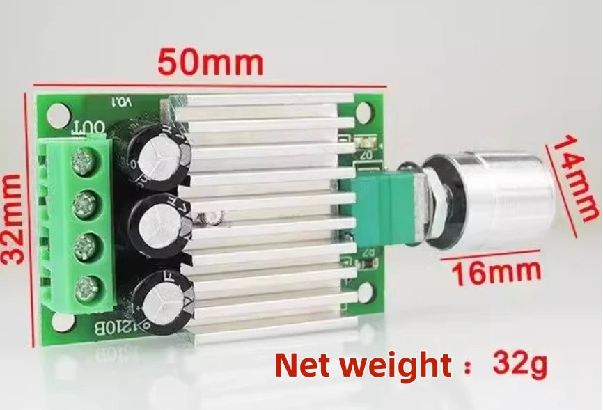 12V/24V 10A DC Motor Speed Controller – PWM Regulator with Current Control for Robotics, Electric Vehicles & Automation
