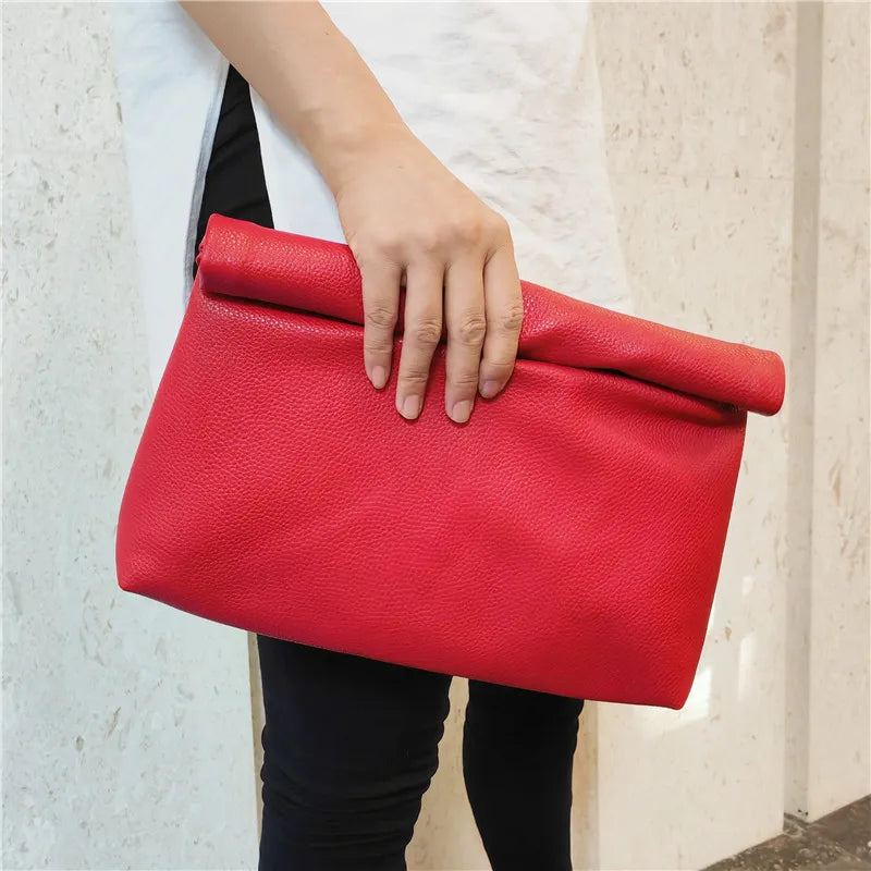 Casual Women Clutches Soft PU Leather Lady Evening Bags Trend Party Girl Envelope Bag Phone Laptop Bags Handbag Bolso