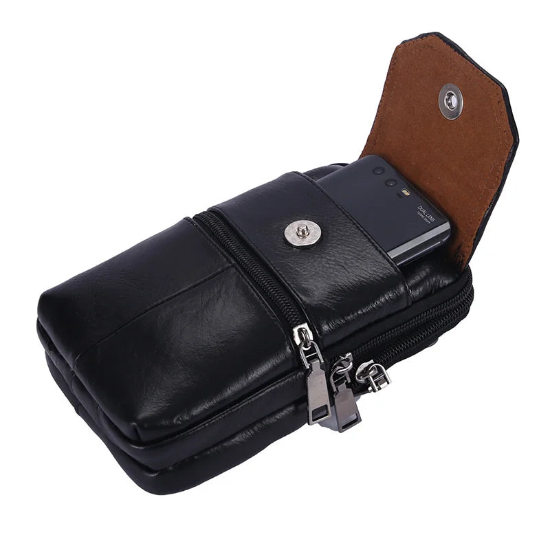 1PC Lightweight Vintage Leather Crossbody Bag Small Messenger Pouch For Men Phone And Passport Storage Use