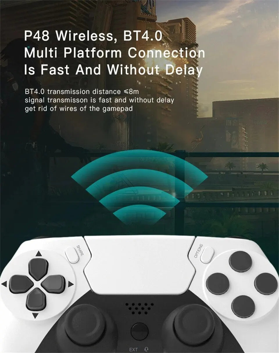GAMINJA P48 Wireless Gamepad with Six Axis Gyroscope Game Controller For PS4 PS3 Console Wins 7 8 10 Dual Vibration PC Joystick switch controller pubg xbox one xbox one controller xbox one controller