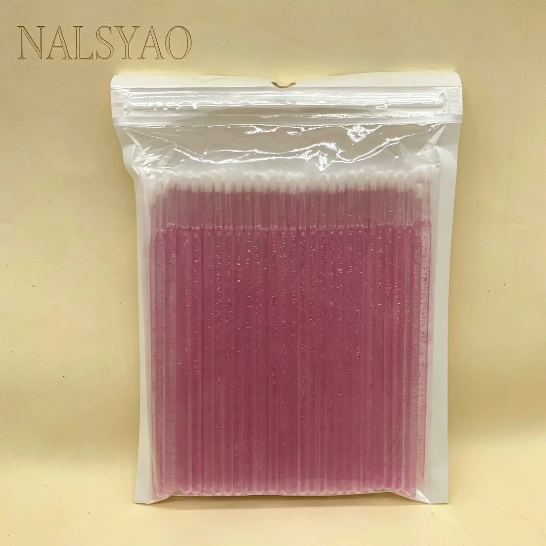 100/500Pcs Crystal Micro Applicator Brush for Eyelash Extension, Micro Cotton Swabs, Lips Mascara Wands, Pink Microbrush, Lash Lift
