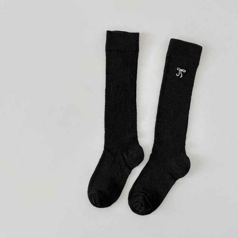 Summer Baby Hollow Out Socks Cute Bow Mesh Cotton Princess Knee High Socks Breathable Thin Non-slip Children Socks 2-12 Years