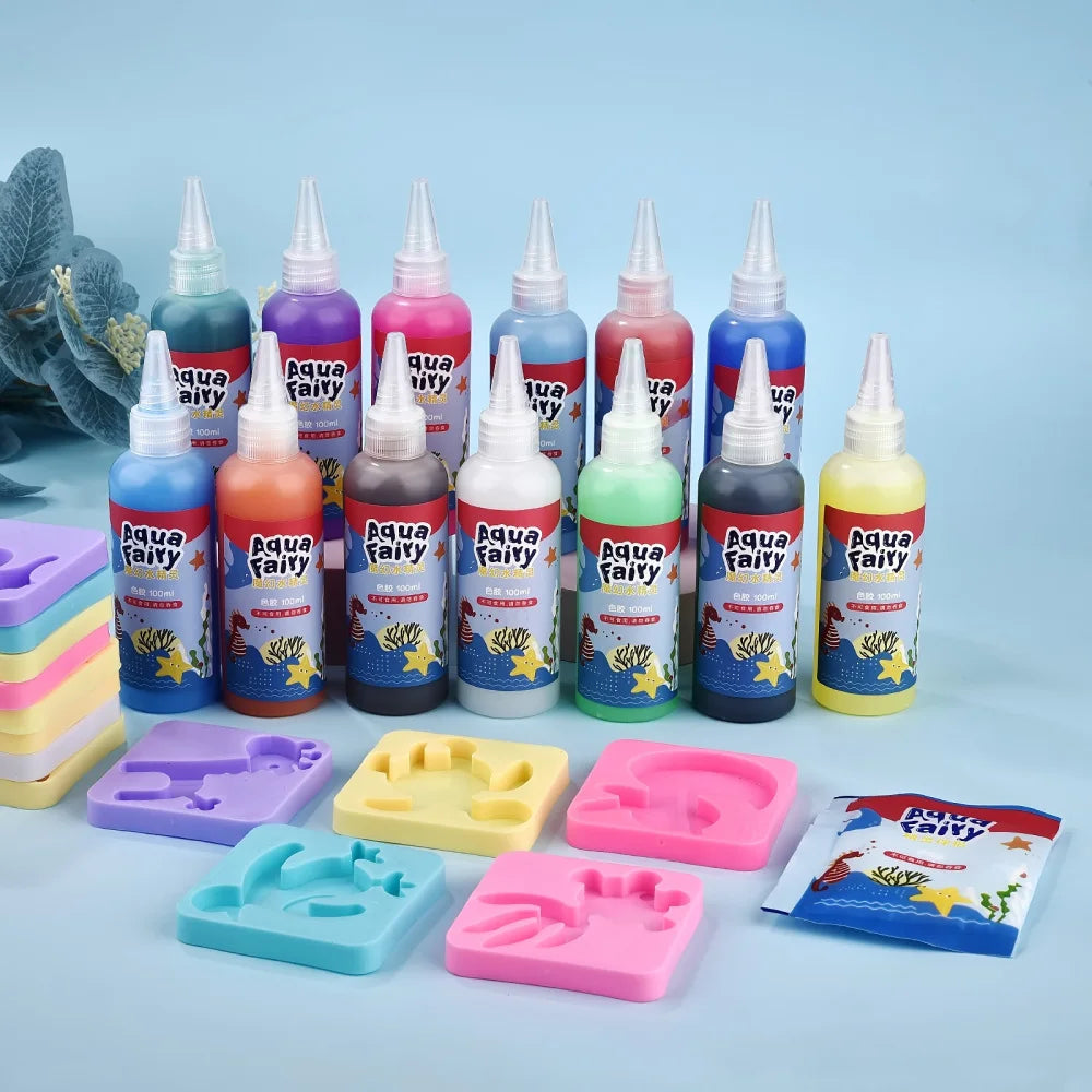 Kids Handmade DIY Craft Painting Stickers Montessori Education Origami Magic Water Elves Kit Set Toys Children Gift Kids Craft