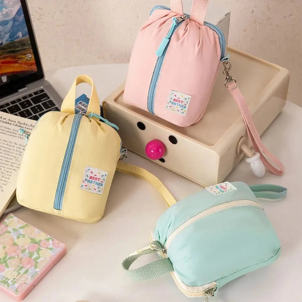 Portable Small Sanitary Pad Storage Bag Macaron Travel Toiletry Cosmetic Case Makeup Organizer Versatile