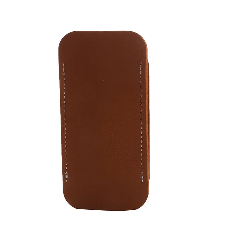 Leather Knives Sheaths EDC Leather Sheath For Folding Knives Carrier Mini Knives Flashlight Leather Holster