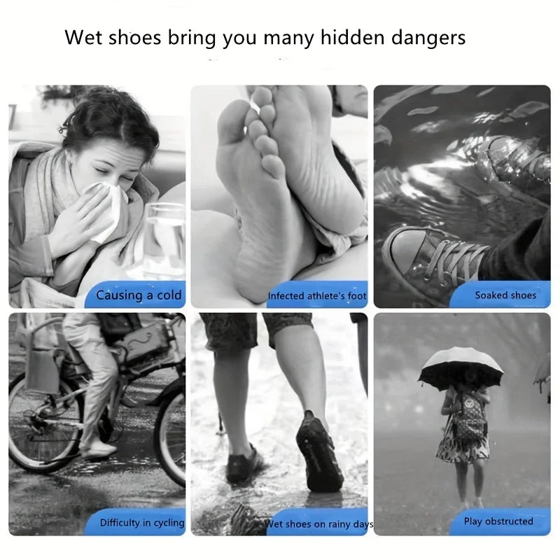 10/20/30pcs Rainy disposable shoe covers, transparent plastic outdoor thick wear-resistant waterproof isolation foot covers