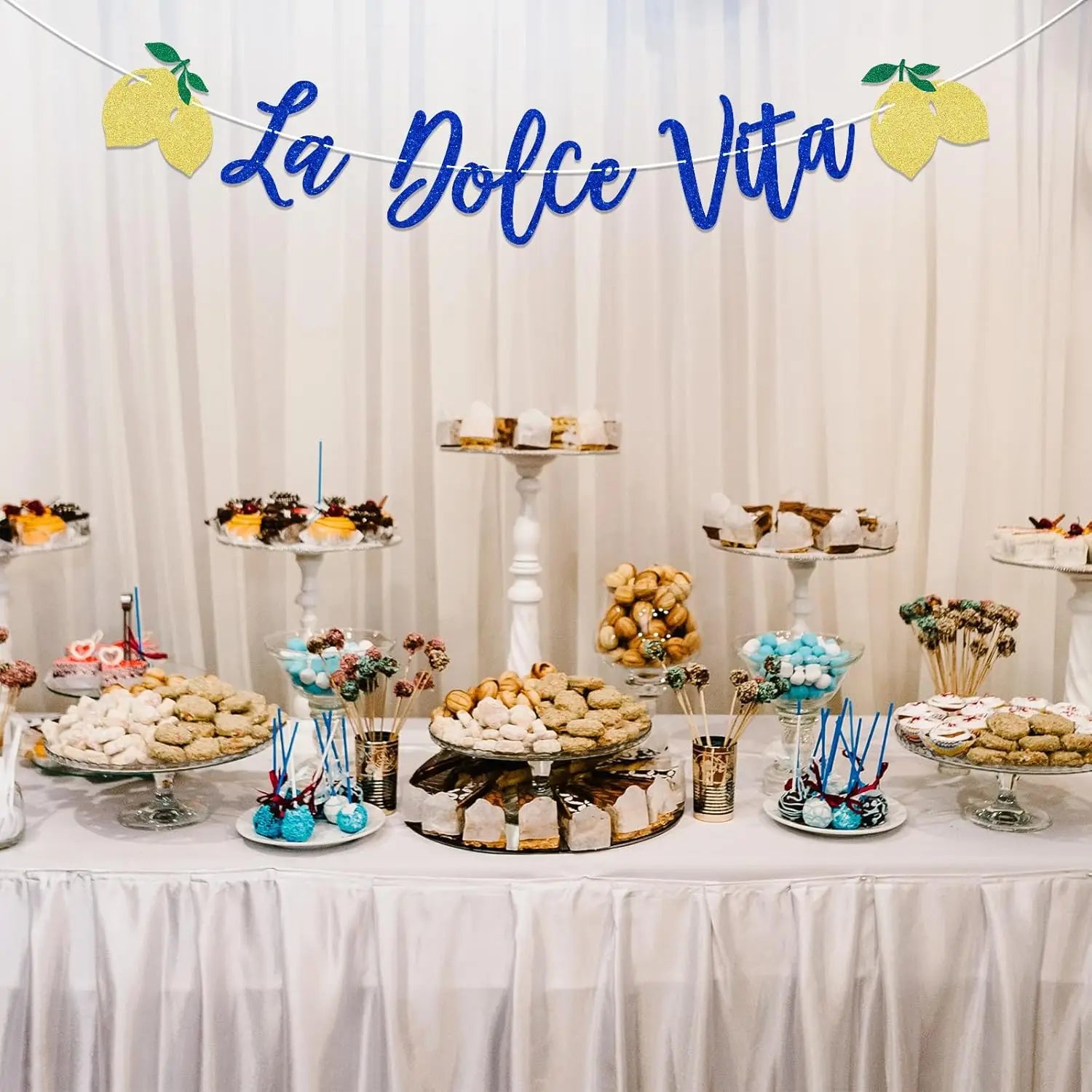 La Dolce Vita Bridal Shower Wedding Banner, Lemon Citrus Bachelorette Decor, Italian Summer Dinner Celebration Decorations, Bachelorette