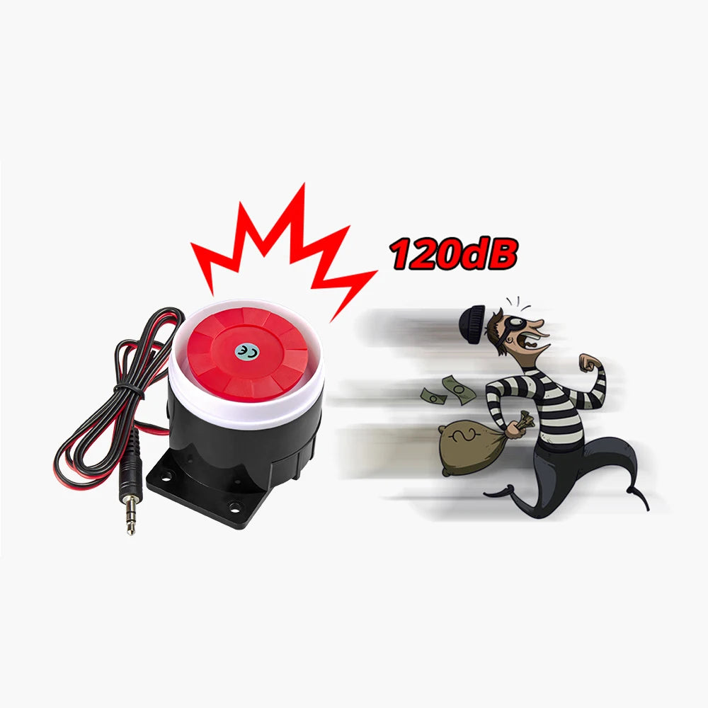 KERUI Mini Wired Siren Horn For Wireless Home Alarm Security System 120 dB Loud Siren
