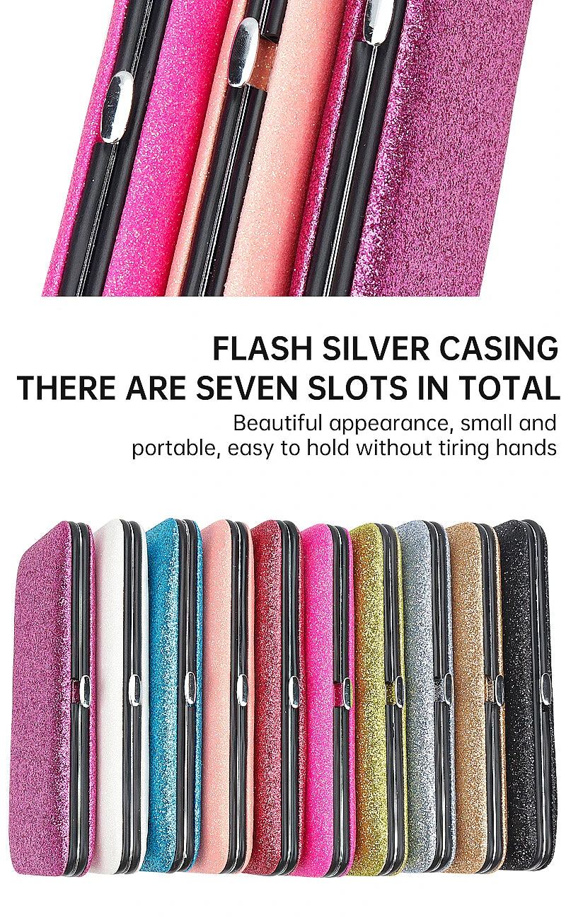 Eyelash Tweezers Storage Box Lash Lifting Eyebrow Clip Organizer Case Shiny Design Eyelashes Extension Tweezer Boxes Makeup Tool
