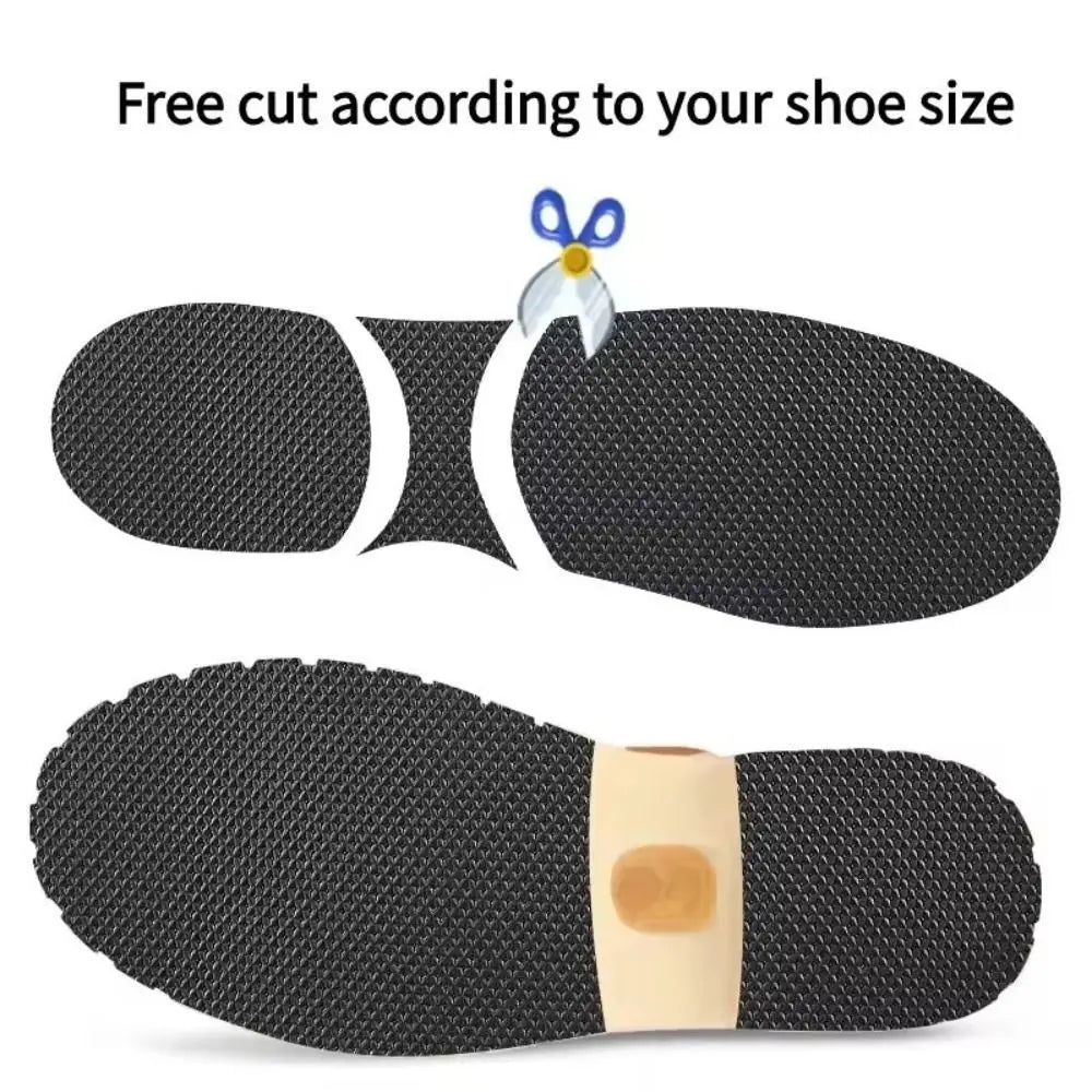 Durable Elastic Sole Anti Slip Sticker Repair Wearable Shoe Sole Protectors Self Adhesive Shoe Mute Cushion Shoe Bottom Pads