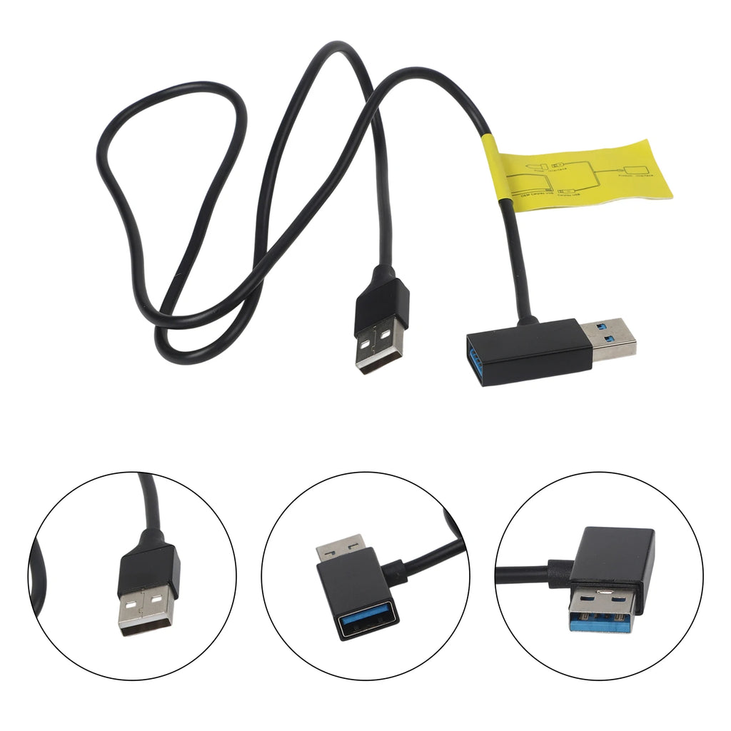 1 Pcs Car USB Splitter USB Power Data Adapter Y-Cable For Android Auto For Carplay Adapter Automotive Accessories