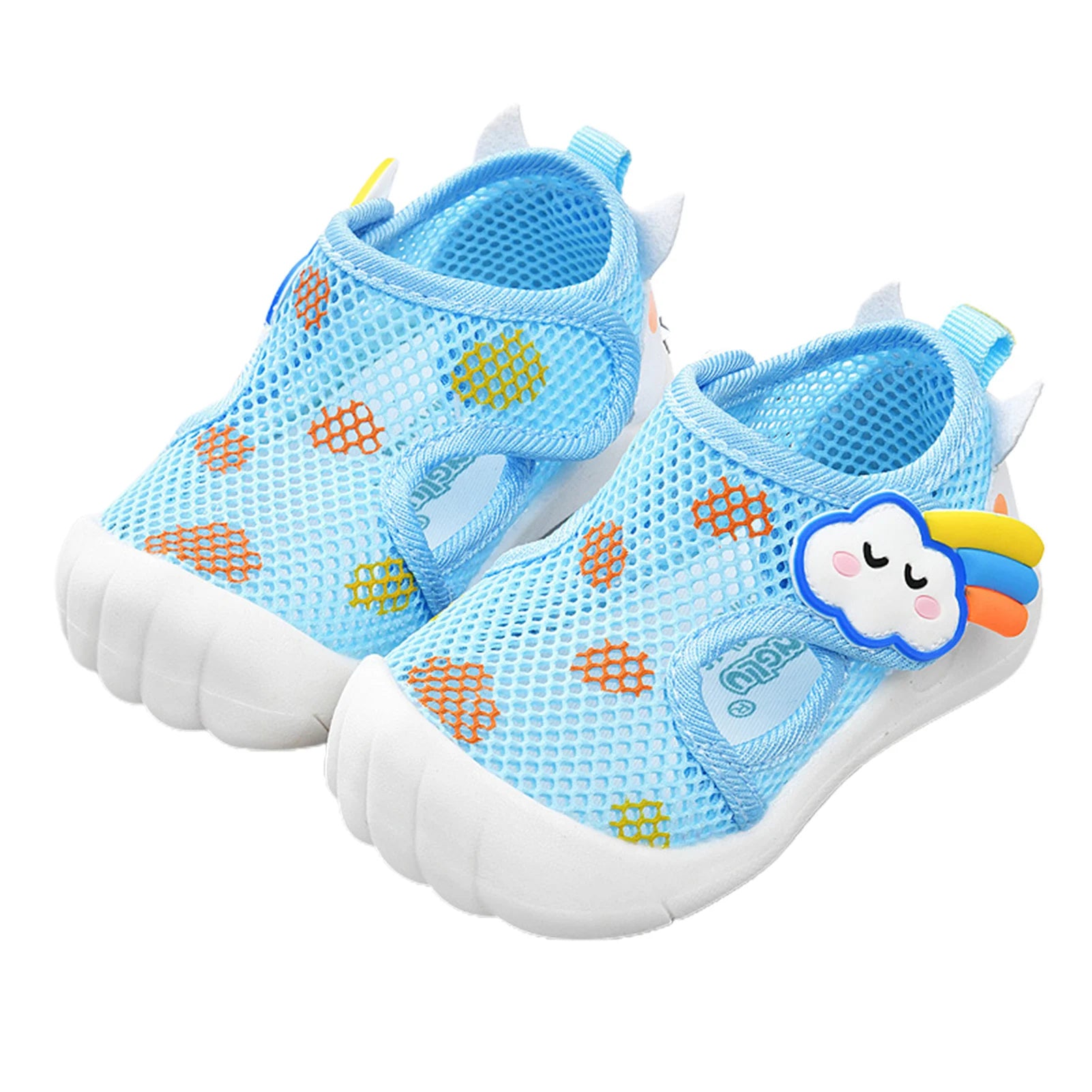 Cartoon Mesh Non-Slip Baby Breathable Shoes for Spring Summer High Elastic Comfy Shoes Kids Shoes For Learning Walking