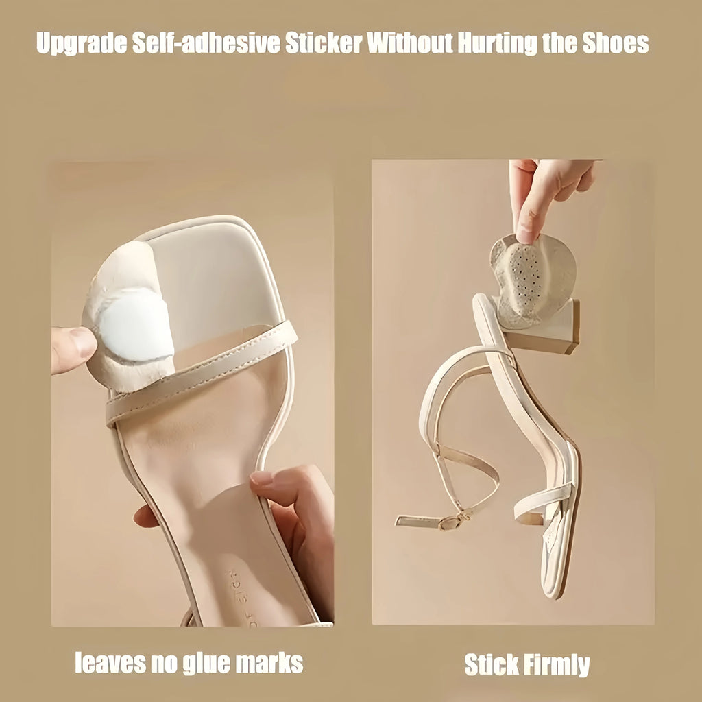 Forefoot Pads, High-Quality Leather, Self-Adhesive Half-Size Insoles, Shock-Absorbing, Breathable for Sandals & High Heels