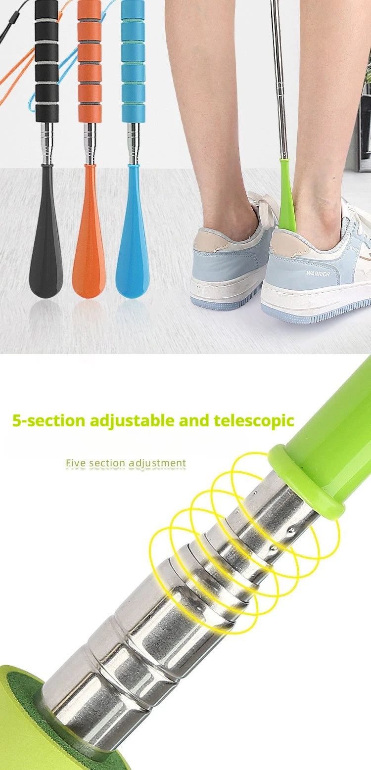 Stretchable Long Shoe horns 30cm-71cm Metal Shoehorn pregnant woman elderly Shoe spoon household Shoe spatula 1Pcs/2Pcs