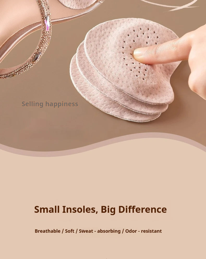 Leather Forefoot Pads for High Heels Anti-slip Stickers Summer Sandals Self-adhesive Invisible Non-slip Pad 1Pair/2Pair/3Pair