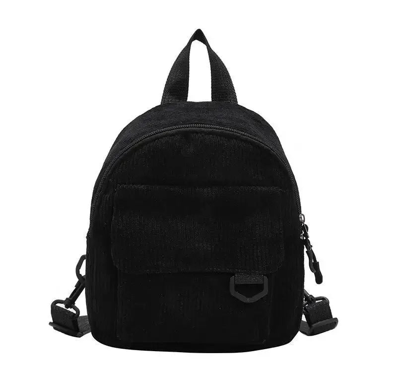 Damen Rucksack Mode Lässiger Cord Rucksack Kleiner Reiserucksack Stilvoller Rucksack