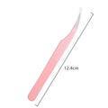 1pcs Fiber Tip Eyelash Extension Tweezers Stainless Steel Eyebrow Clip Lash Lifting High Precise Eyelashes Tweezer Makeup Tool