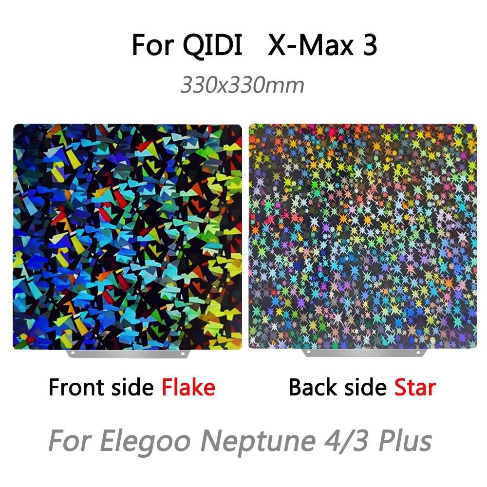 PEI Sheet PEO PET H1H PES for QIDI Plus 4, X Max 3, Q1 Pro Build Plate 330x330 310x310 250x250 Bed Accessories Silicone Socks