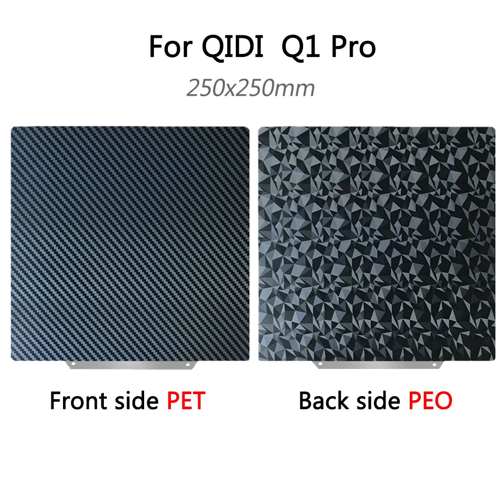 PEI Sheet PEO PET H1H PES for QIDI Plus 4, X Max 3, Q1 Pro Build Plate 330x330 310x310 250x250 Bed Accessories Silicone Socks