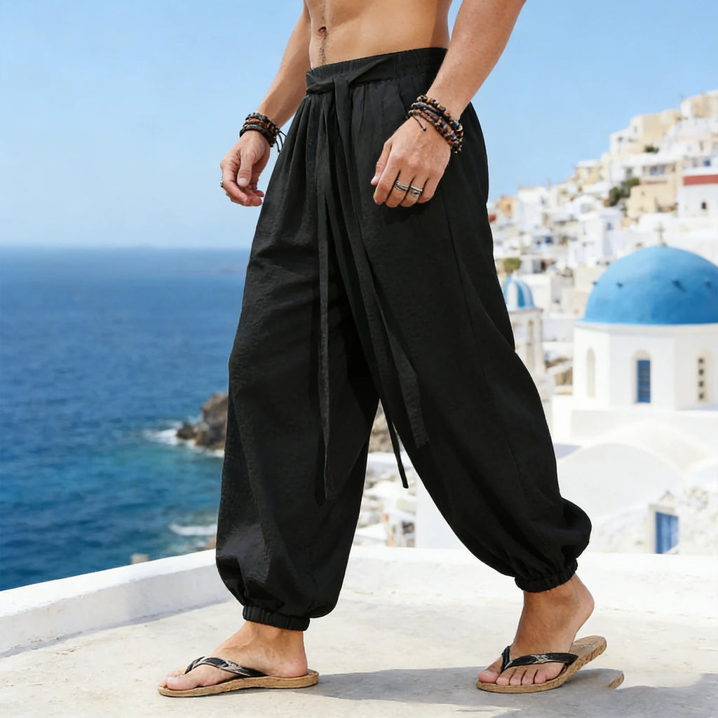 FGKKS Brand New Men's Pants Fashion Casual Holiday Comfortable Cotton Loose Style Spring Pants Men's Traveling Trousers
