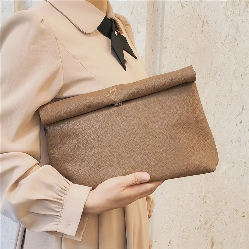 Casual Women Clutches Soft PU Leather Lady Evening Bags Trend Party Girl Envelope Bag Phone Laptop Bags Handbag Bolso