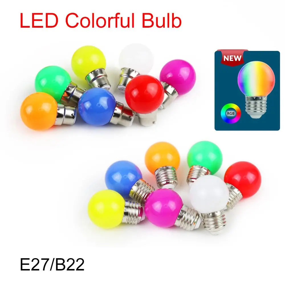 3W Led Bulb Lamp E27 B22 Colorful Led Light Lamparas Flashlight G45 Globe Bulbs Home Decor