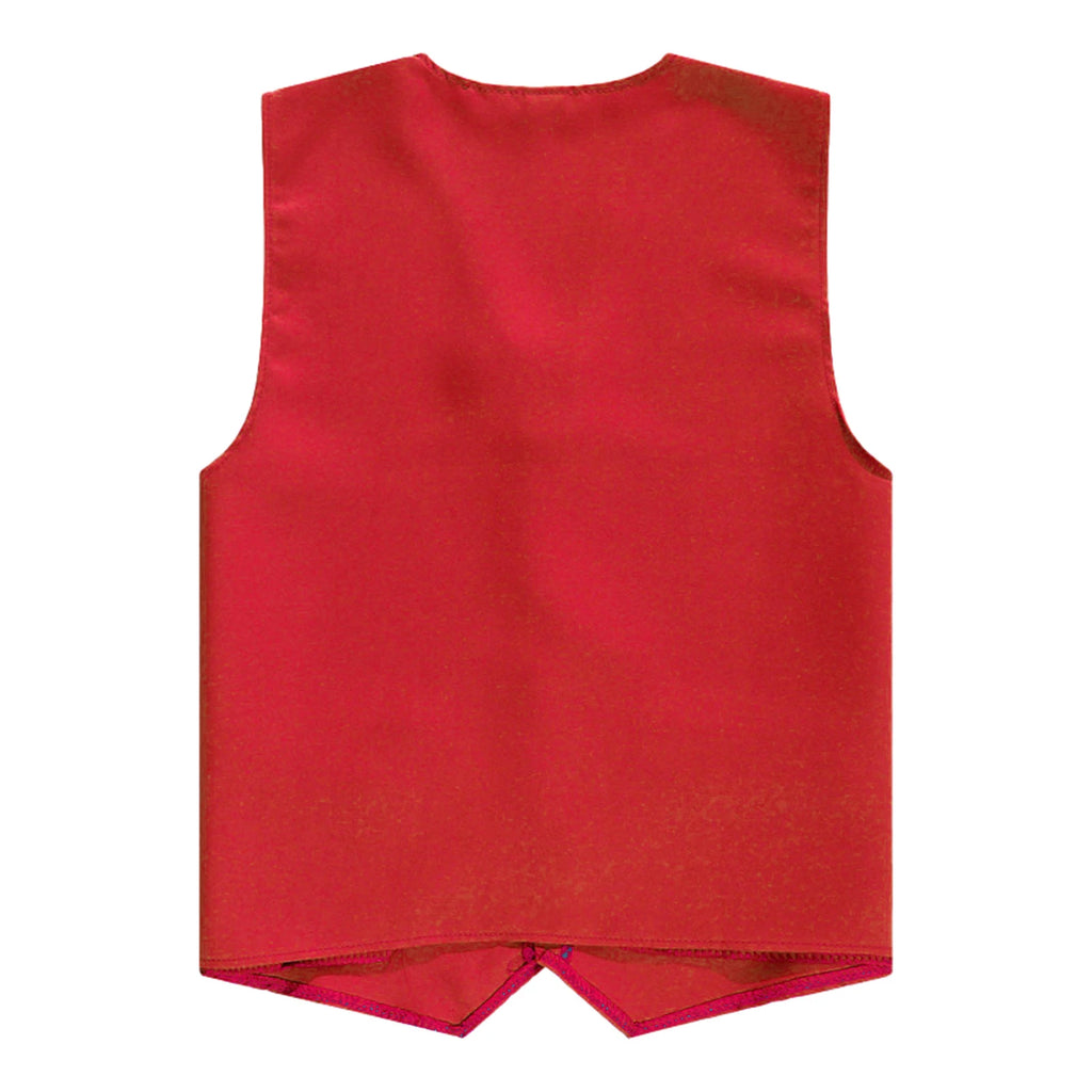 Kids Boys Girls Button Volunteer Vest Solid Color V Neck Sleeveless Waistcoat Volunteers School Camp Activities Uniform