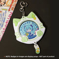Kawaii Cat Ear Badge Protector Keychain For Women Charm Anime PVC Bag Display With Tail Collection Young Girls Jewelry Gift N927