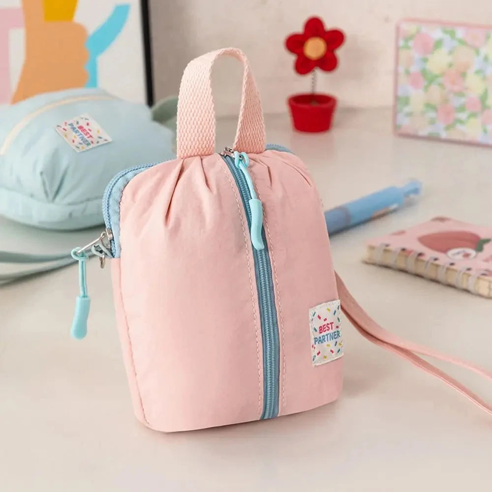Portable Small Sanitary Pad Storage Bag Macaron Travel Toiletry Cosmetic Case Makeup Organizer Versatile