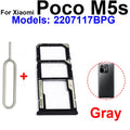 Sim Card Tray Holder For Xiaomi Poco X5 F5 Pro M5 M5s SIM Card Slot Holder Socket Reader Adapter Replacement Repair Parts