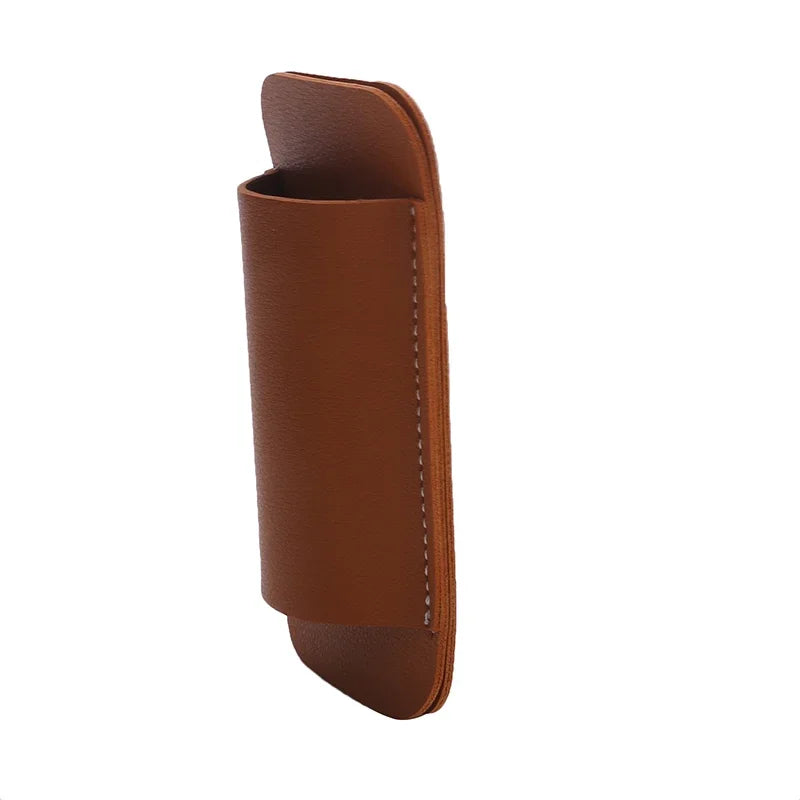 Leather Knives Sheaths EDC Leather Sheath For Folding Knives Carrier Mini Knives Flashlight Leather Holster