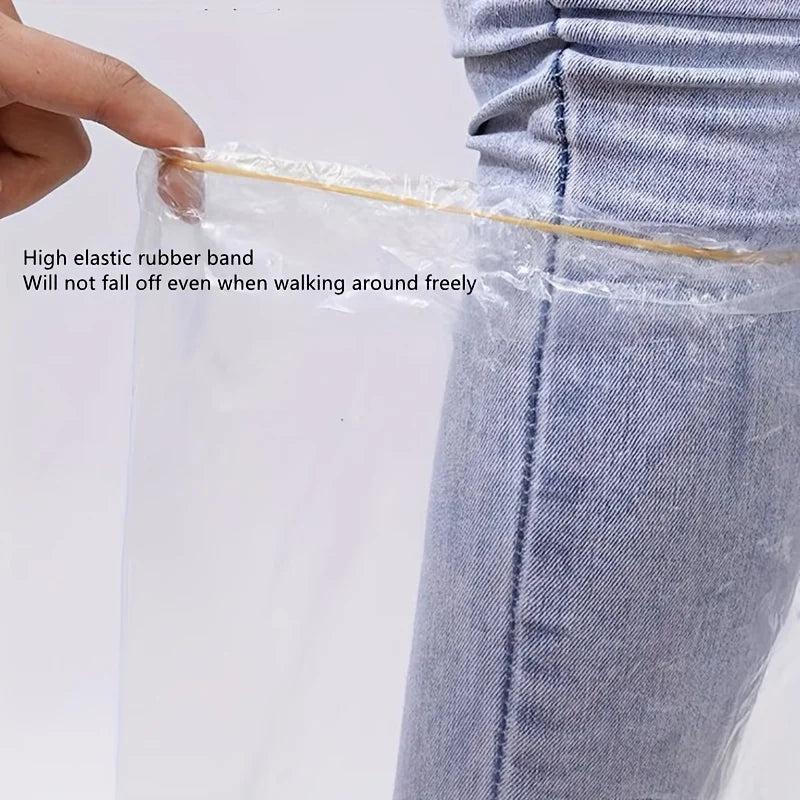 10/20/30pcs Rainy disposable shoe covers, transparent plastic outdoor thick wear-resistant waterproof isolation foot covers