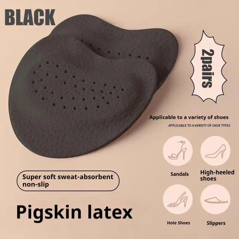 4PCS Sandals Anti-slip Stickers Leather Forefoot Pad Women High Heels Pain Relief Insert Insoles Toe Cushion Foot Care Shoes Pad