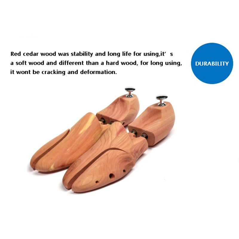 Men's and Women's Twin Tube Adjustable Red Cedar Shoe Tree Wood Shoe Tree