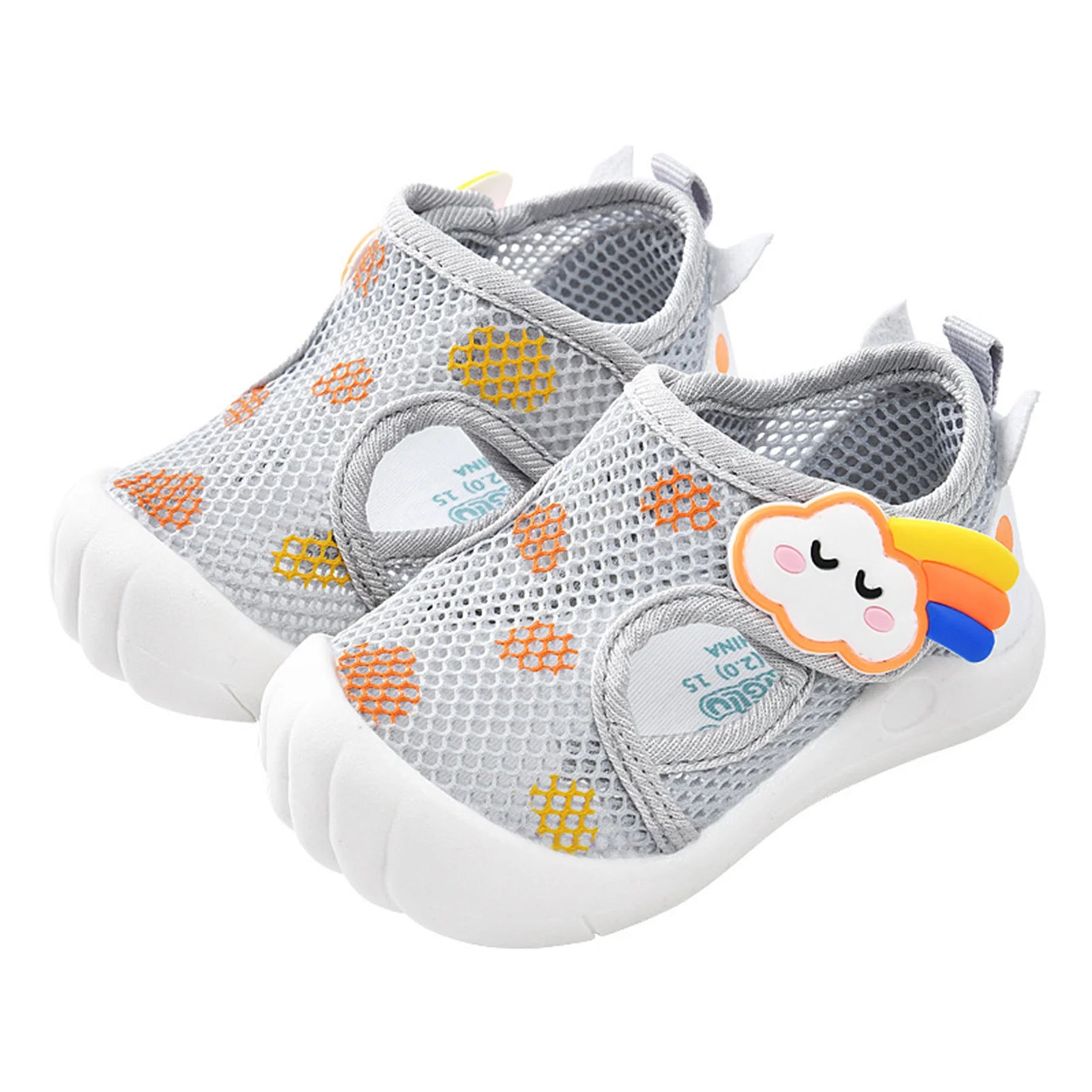 Cartoon Mesh Non-Slip Baby Breathable Shoes for Spring Summer High Elastic Comfy Shoes Kids Shoes For Learning Walking